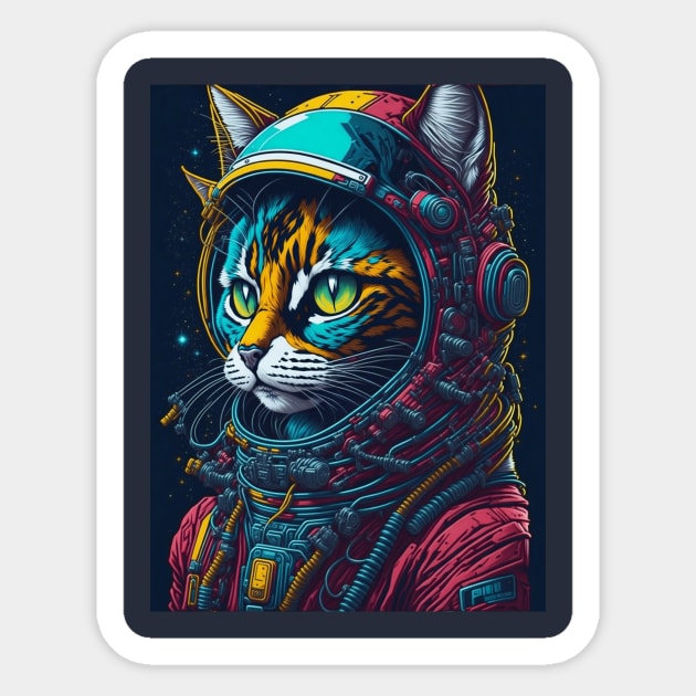 Astro Cat vol.3 Sticker by Beerlogoff